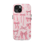 Pink Bow Ribbons Phone Case (Apple & Android) - Pink Sweetheart