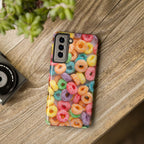 Morning Cereal Loops Phone Case (Apple & Android) - Pink Sweetheart
