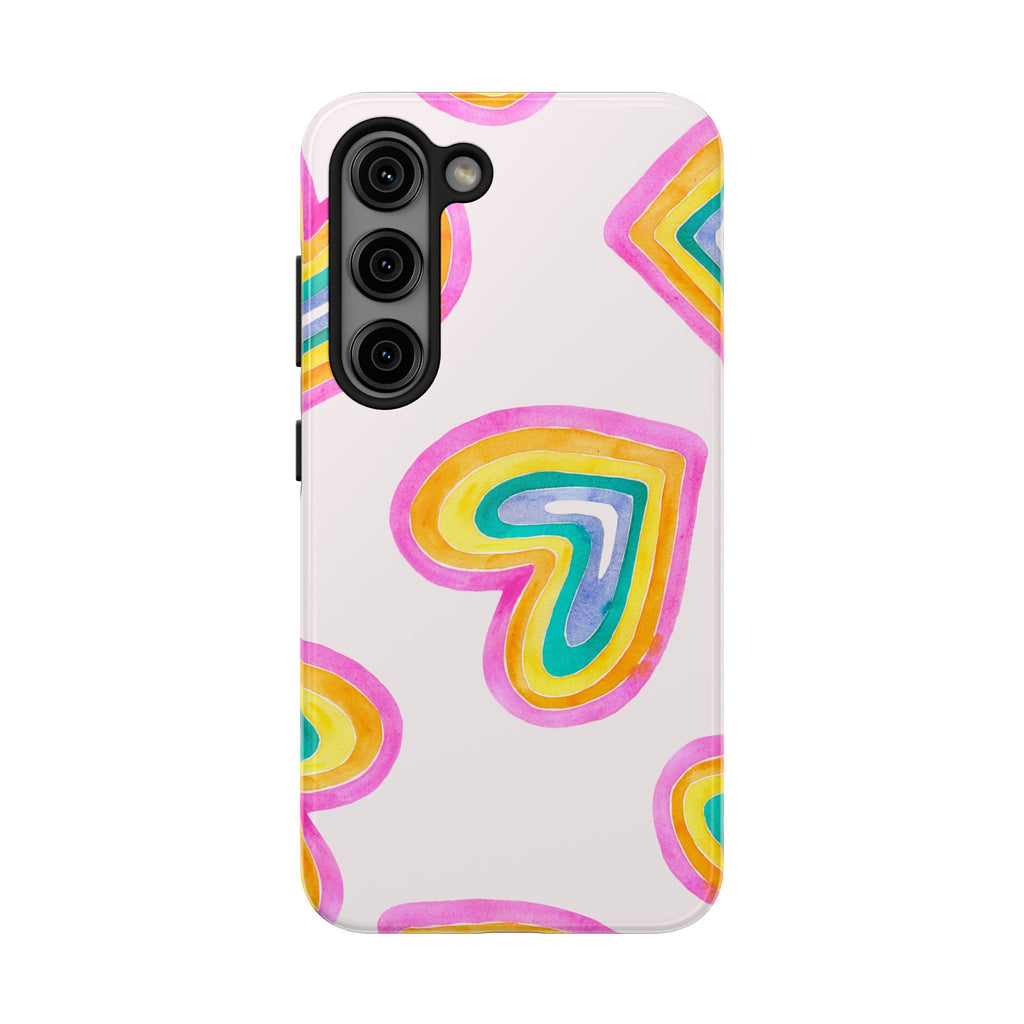 Rainbow Hearts Phone Case (Apple & Android)
