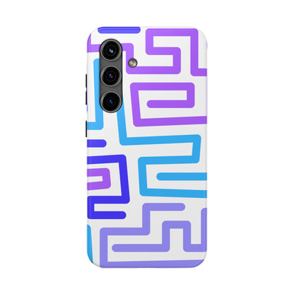 Abstract Neon Maze Phone Case