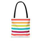 Colorful Candy Lines Tote Bag