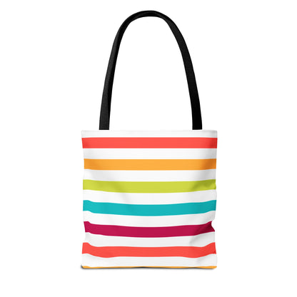 Colorful Candy Lines Tote Bag