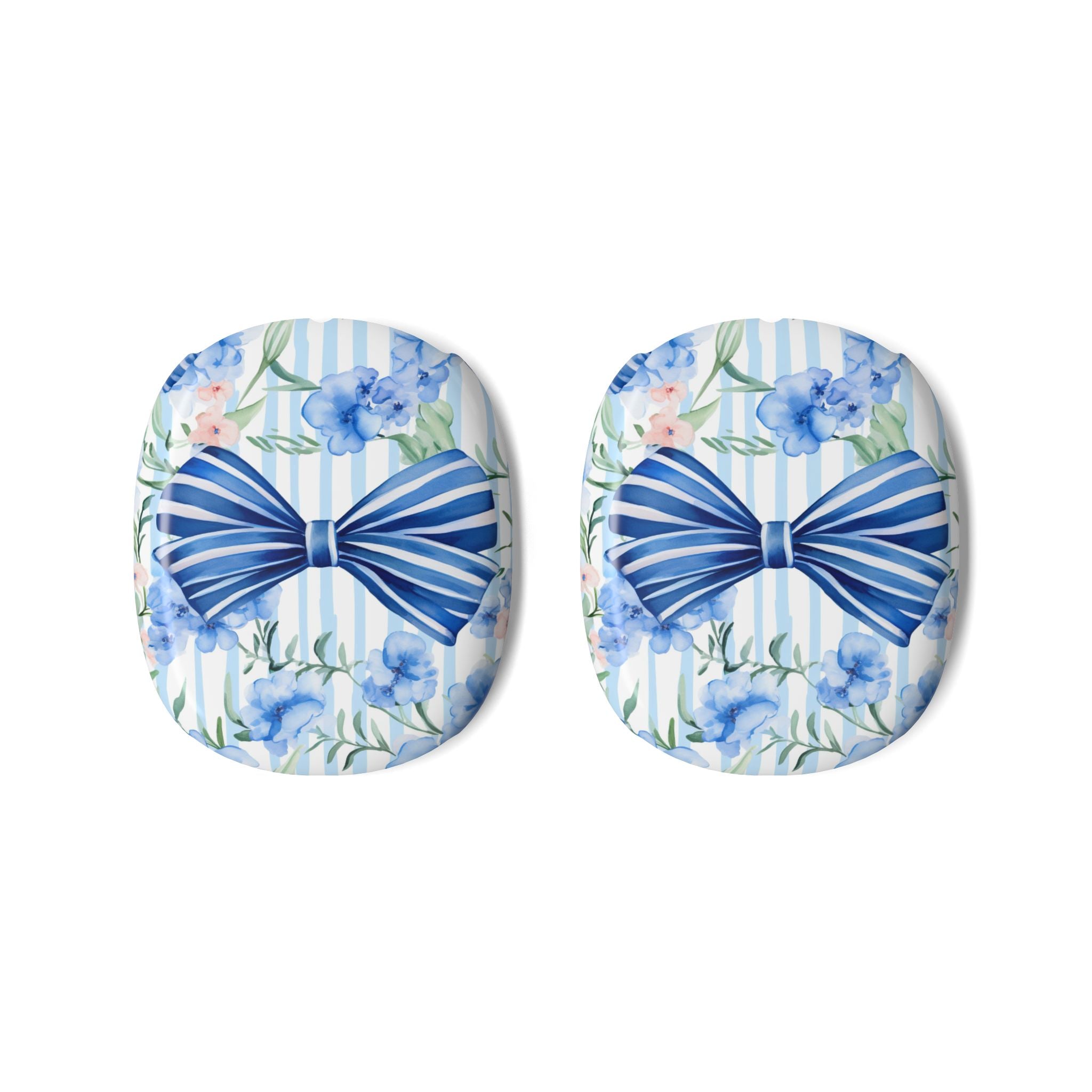 Floral Blue Bow AirPods Max Shell Case