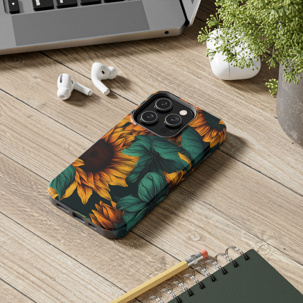 Dark Sunflower Phone Case (Apple & Android)