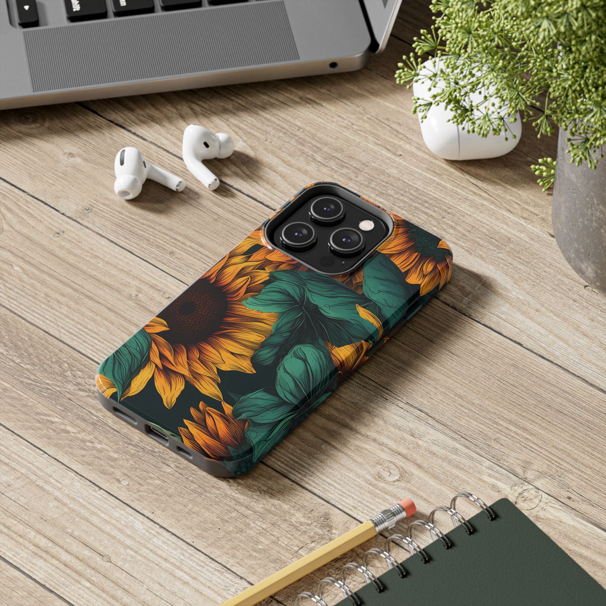 Dark Sunflower Phone Case (Apple & Android)