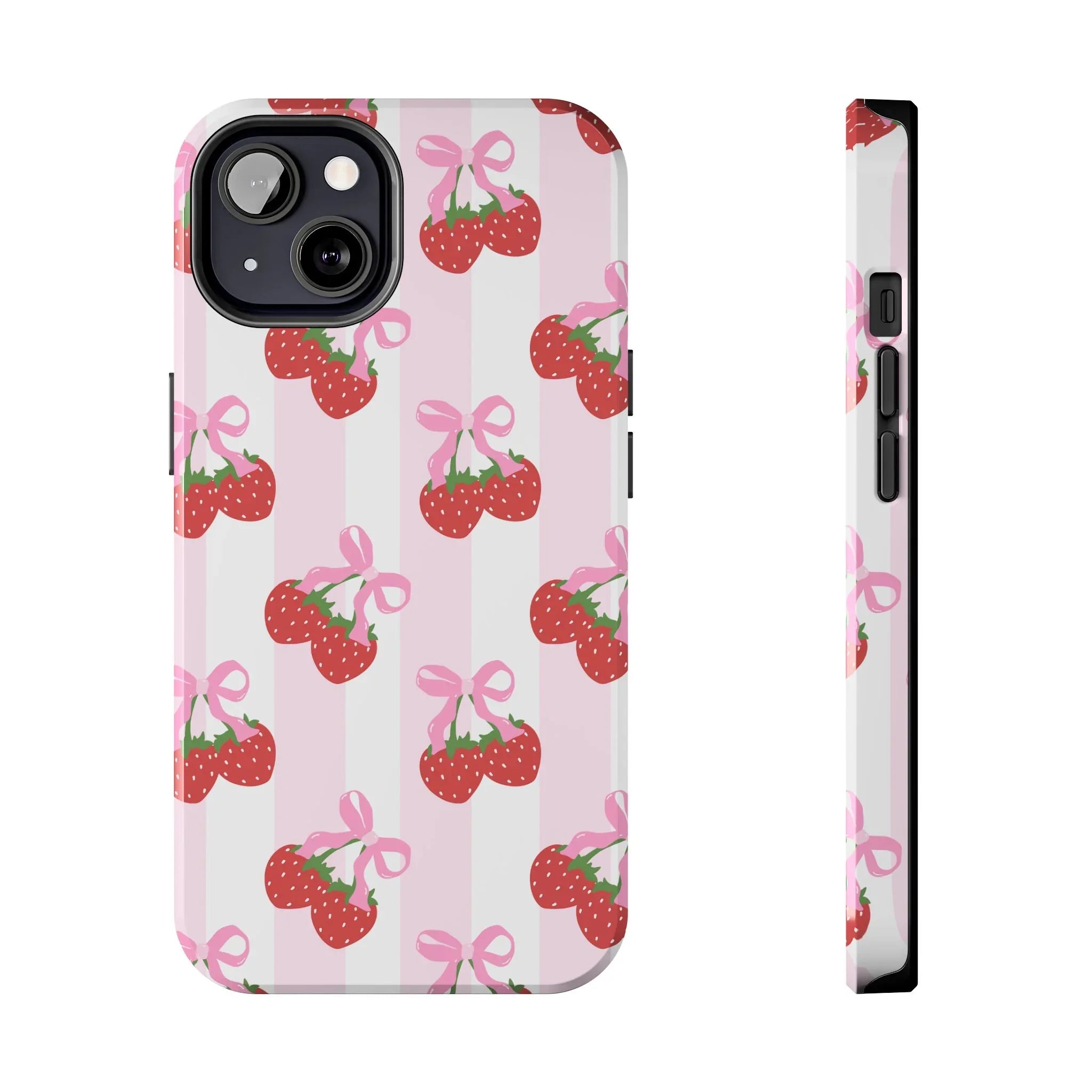 Strawberry Cherries Phone Case (Apple & Android) - Pink Sweetheart