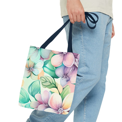 Lush Pastel Florals Tote Bag