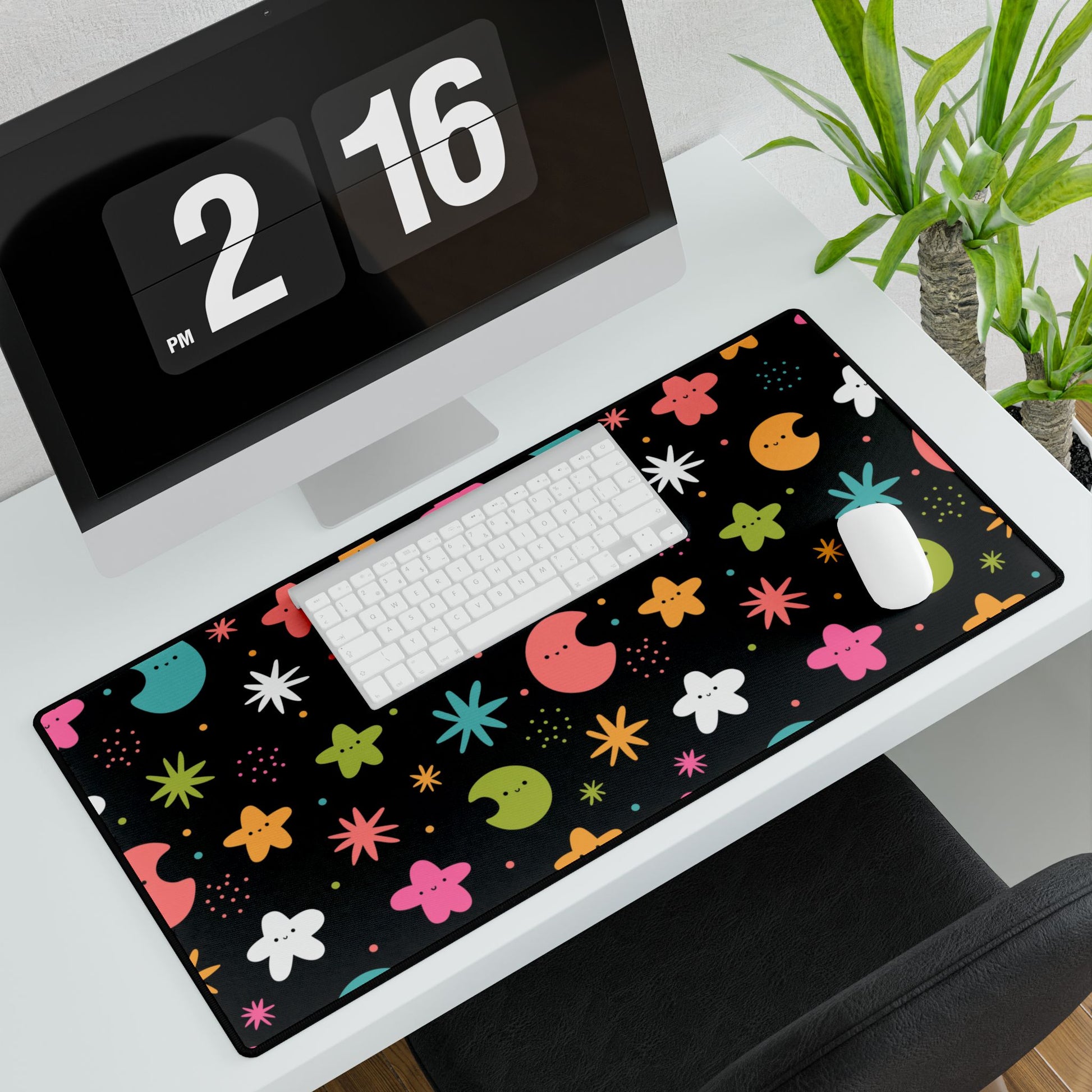 Midnight Cuteness Desk Mat