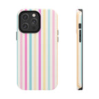 Pastel Candy Stripes Phone Cases (Apple & Android) - Pink Sweetheart