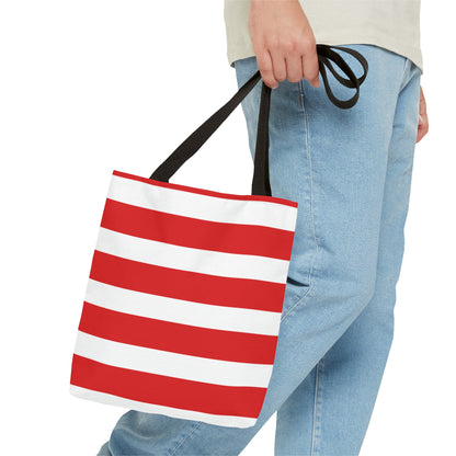 Red & White Peppermint Tote Bag