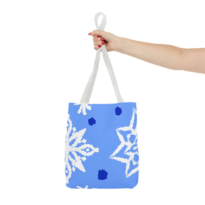 Blue Winter Snowflakes Tote Bag