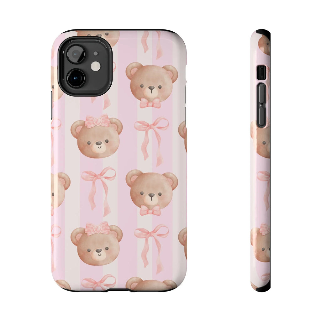 Cuddly Teddy Bear Phone Case (Apple & Android) - Pink Sweetheart