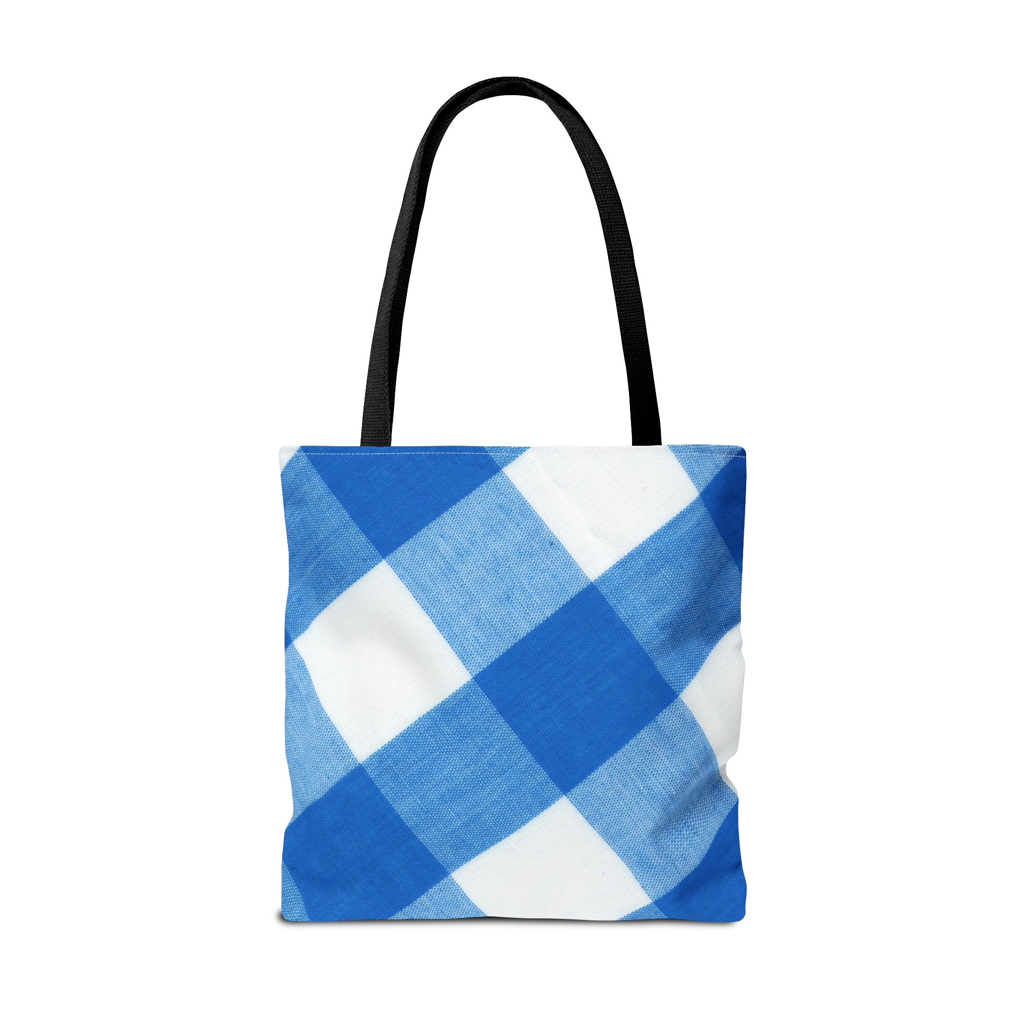 Chic Blue Gingham Tote Bag