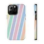 Pretty Pastel Lines Phone Case (Apple & Android) - Pink Sweetheart