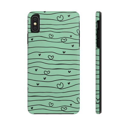 Scribble Love Hearts Phone Case