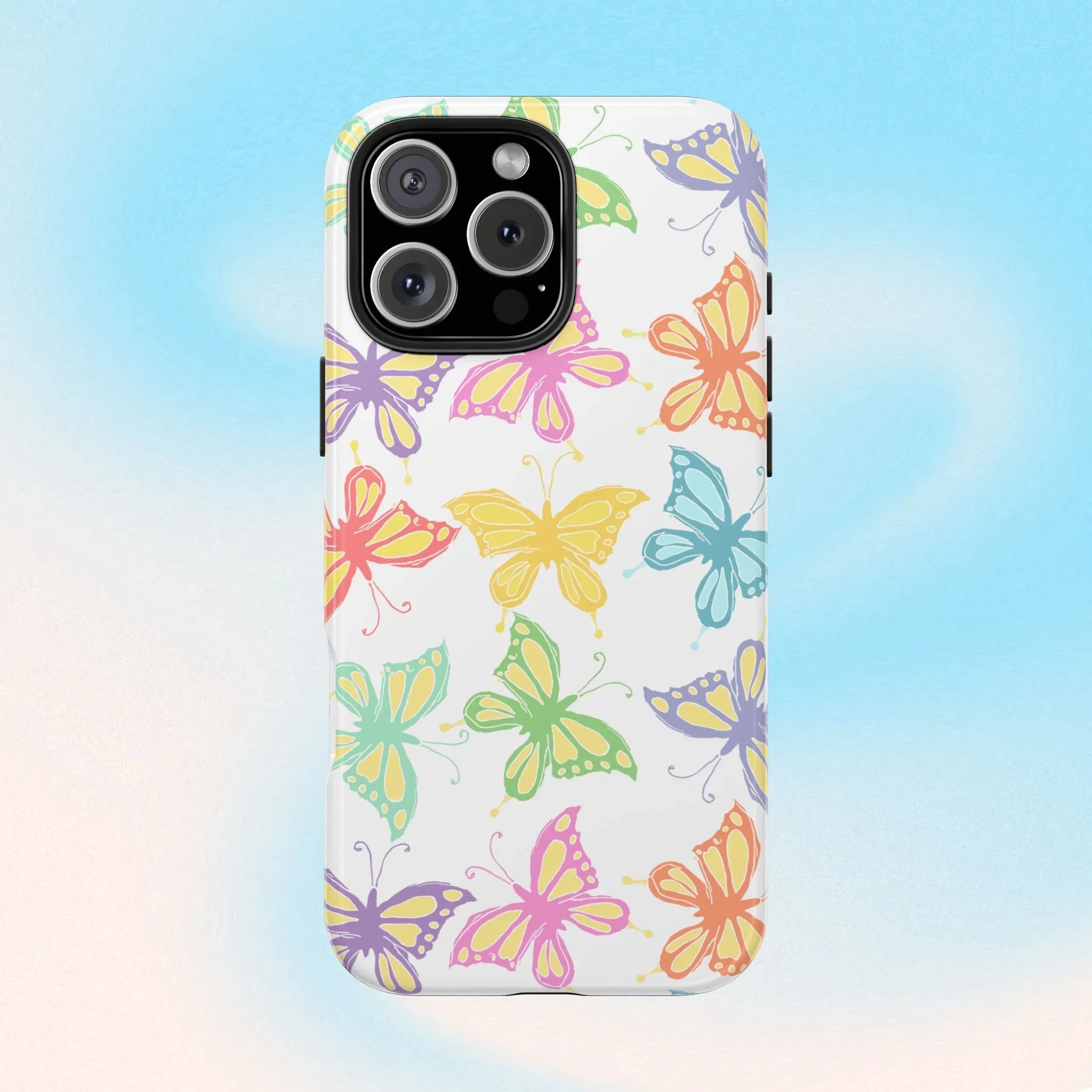 Busy Butterflies Phone Case (Apple & Android) - Pink Sweetheart