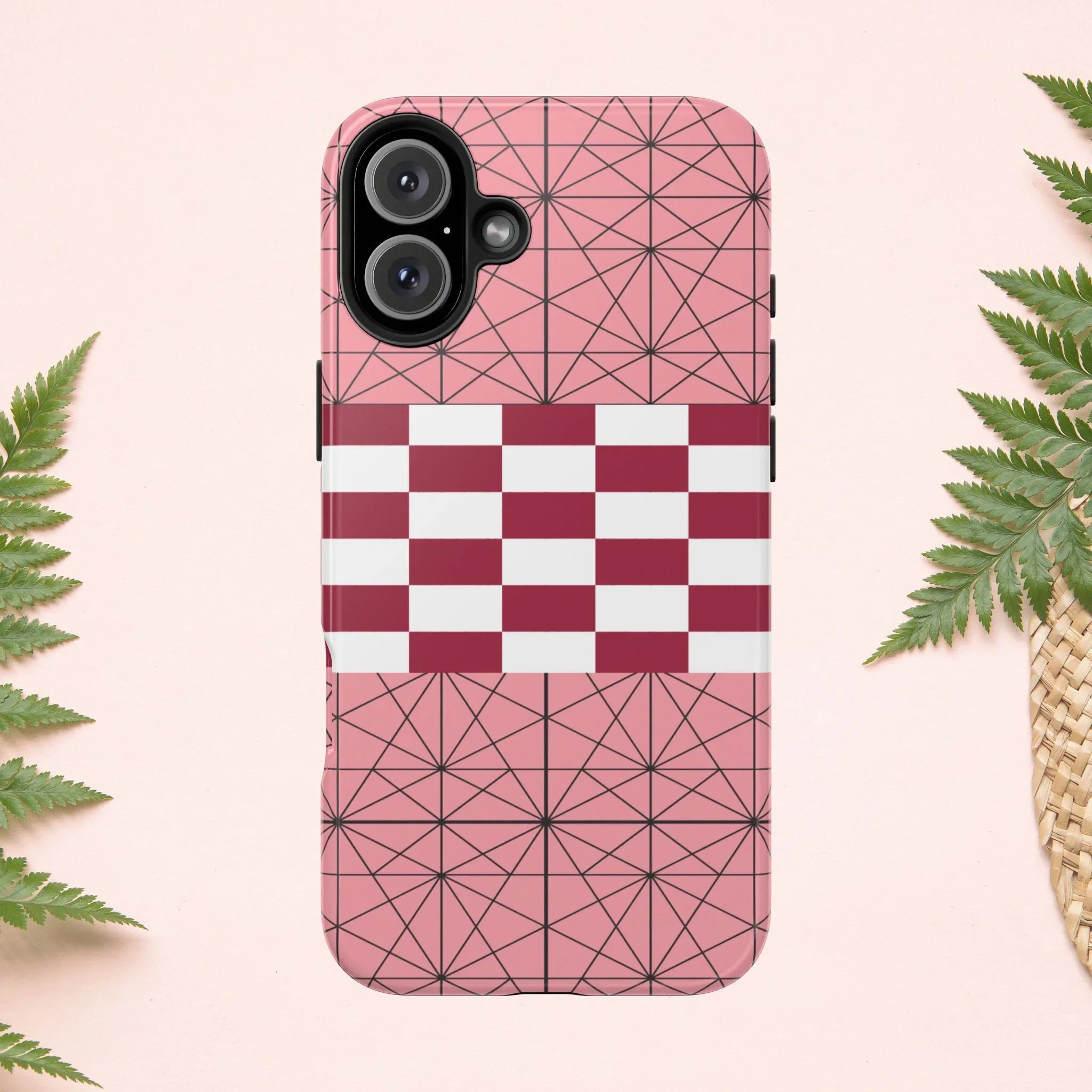 Geometric Kimono Tough Phone Case (Apple & Android) - Pink Sweetheart