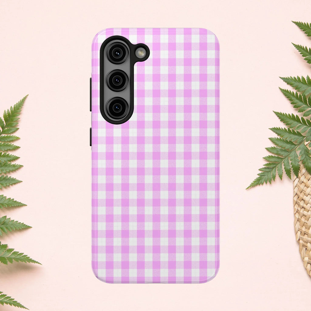 Pink Gingham Phone Case (Apple & Android) - Pink Sweetheart