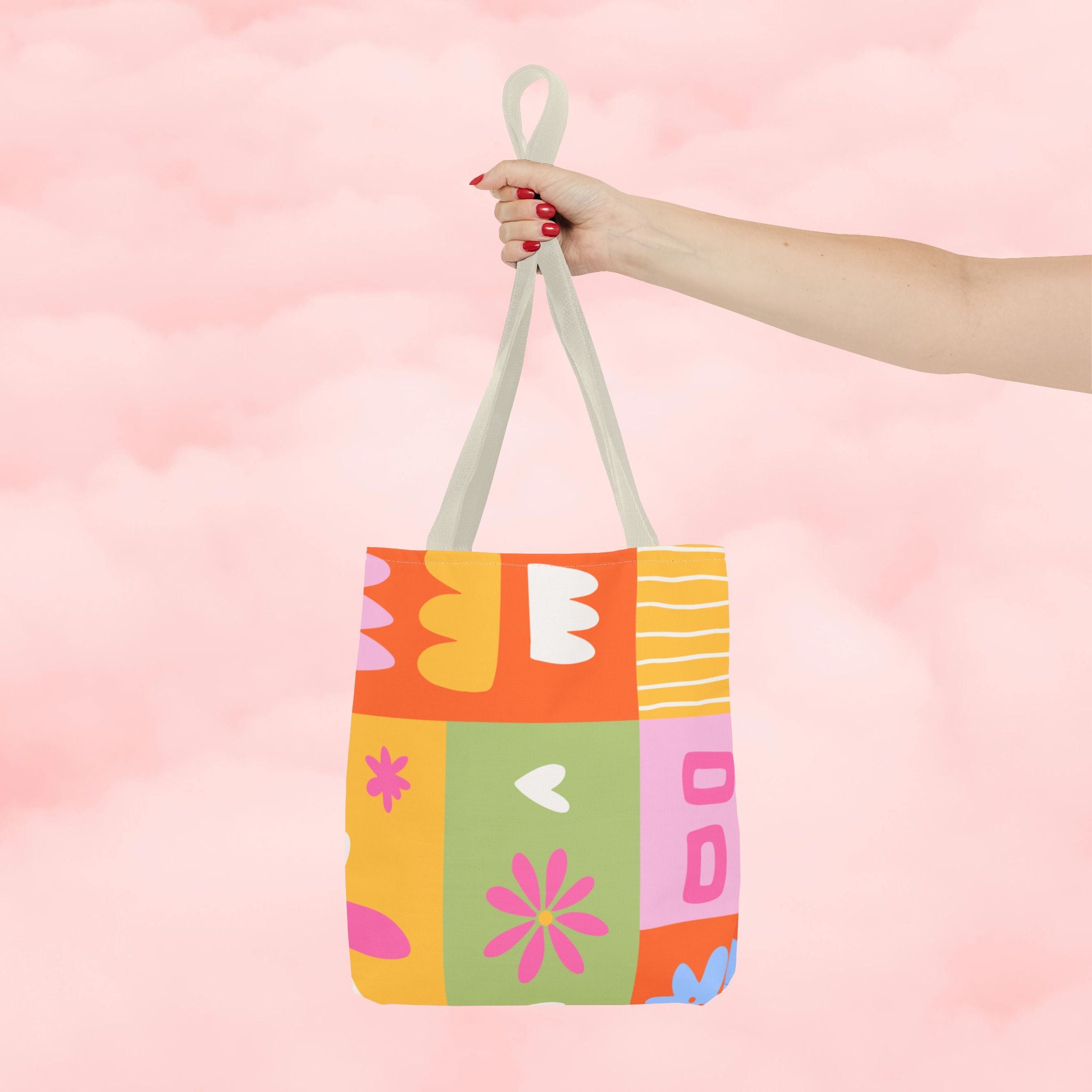 Vibrant Kawaii Floral Tote Bag