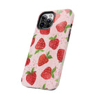 Cute Strawberries Phone Case (Apple & Android) - Pink Sweetheart