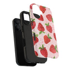 Cute Strawberries Phone Case (Apple & Android) - Pink Sweetheart