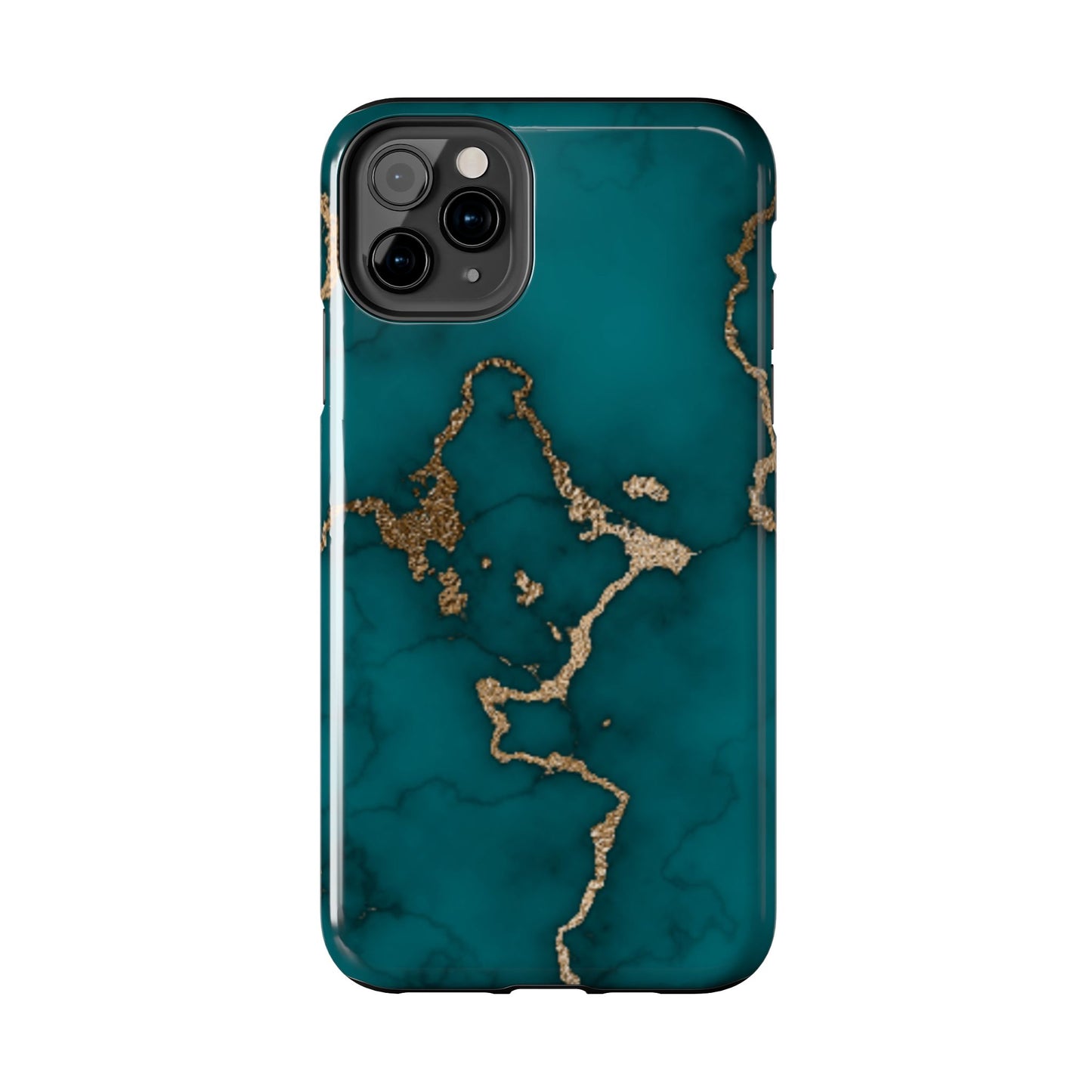 Green & Gold Marble Phone Case