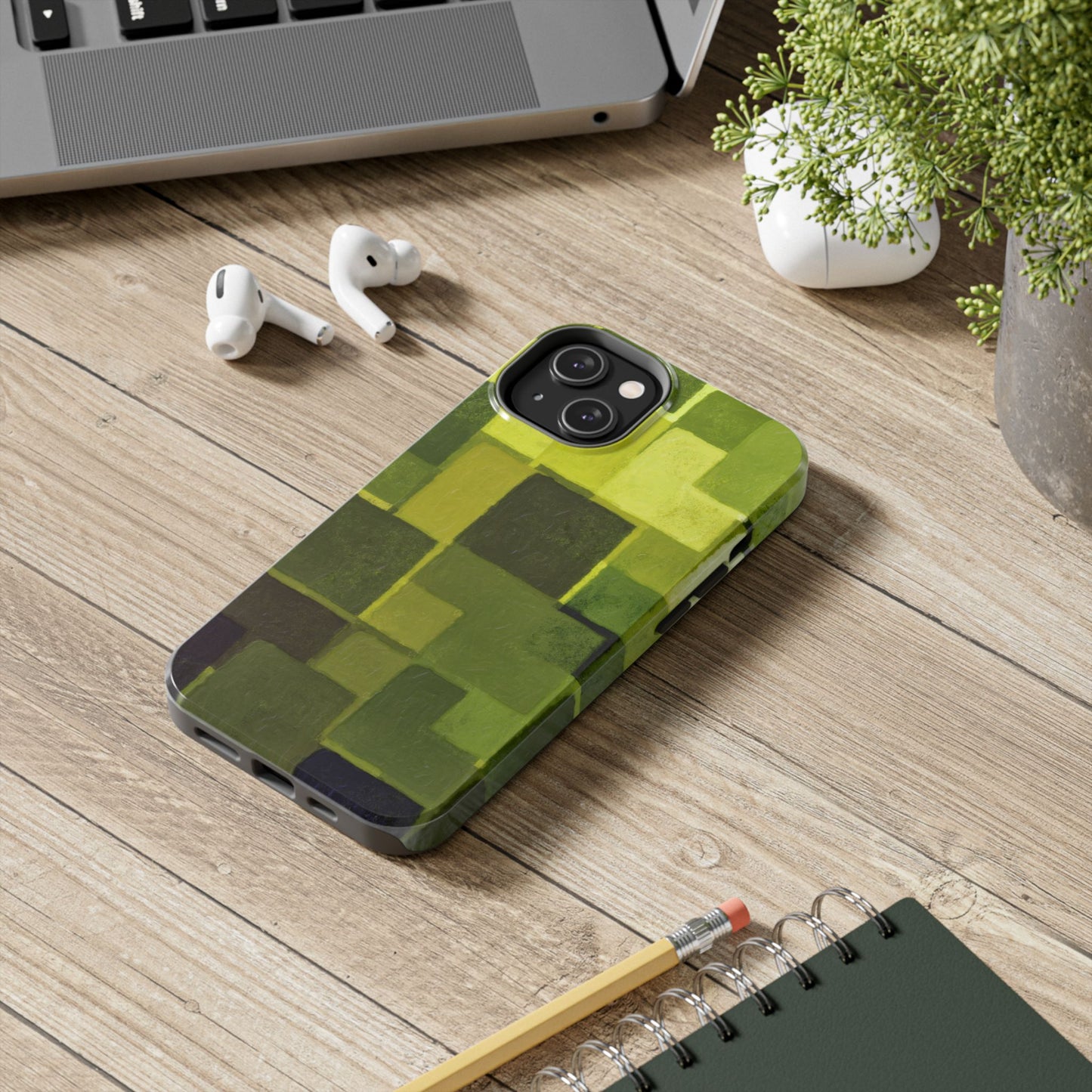 Chartreuse Patchwork Phone Case