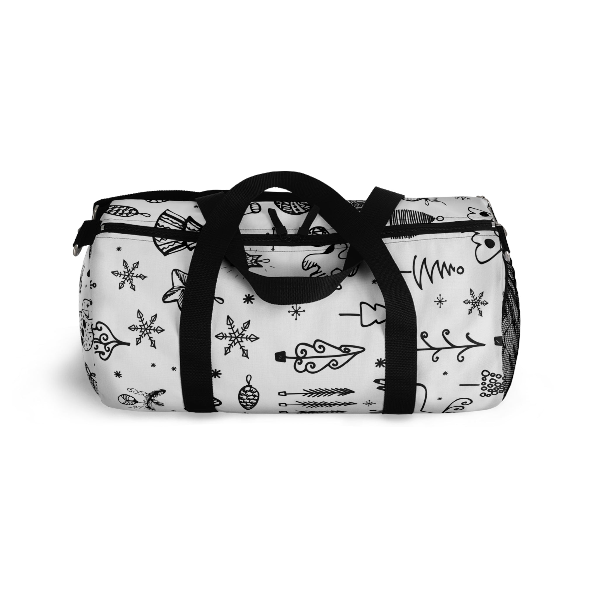 Black and White Christmas Duffel Bag