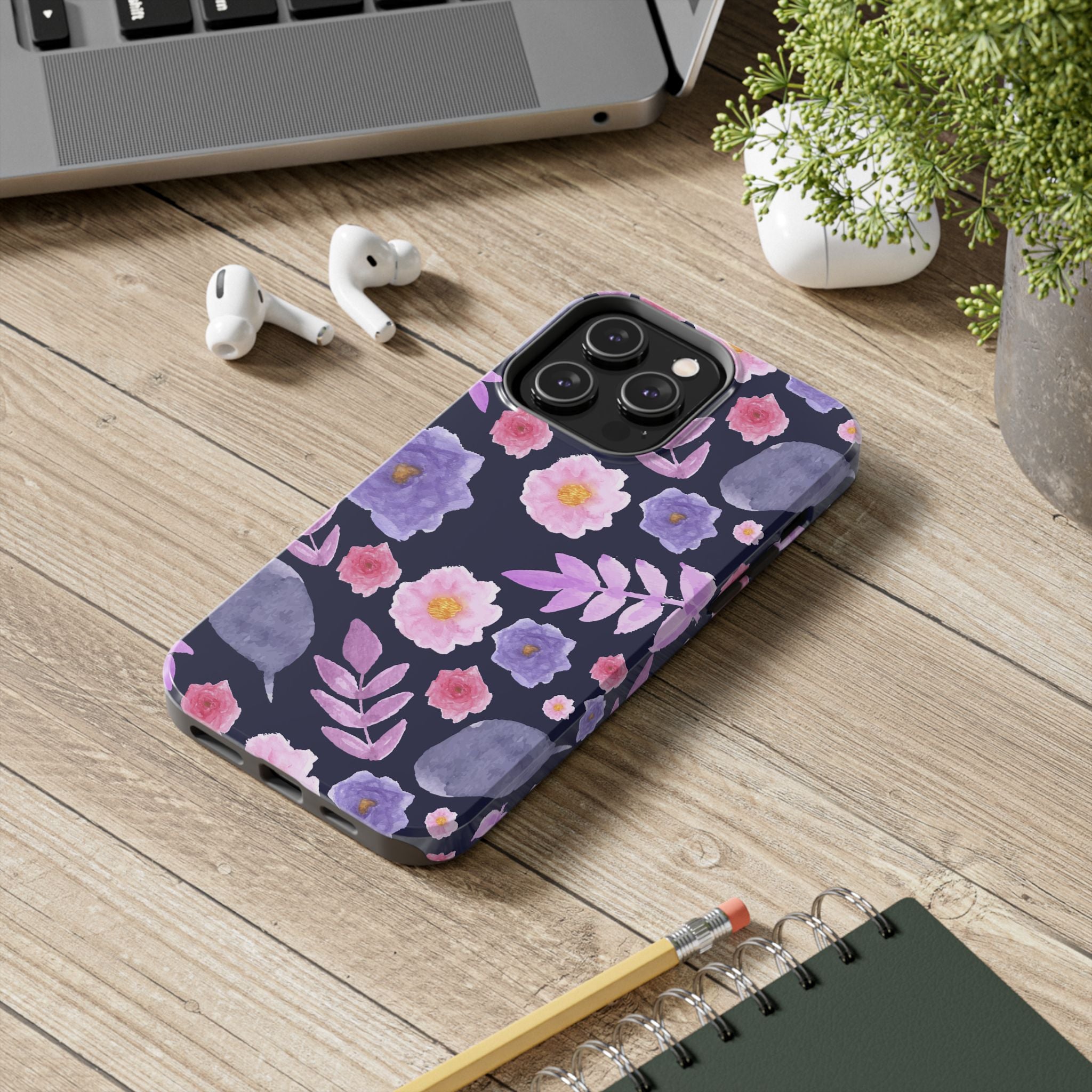 Purple Florals Phone Case (Apple & Android)