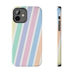 Pretty Pastel Lines Phone Case (Apple & Android) - Pink Sweetheart