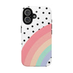 Polka Dot Rainbow Phone Case (Apple & Android) - Pink Sweetheart