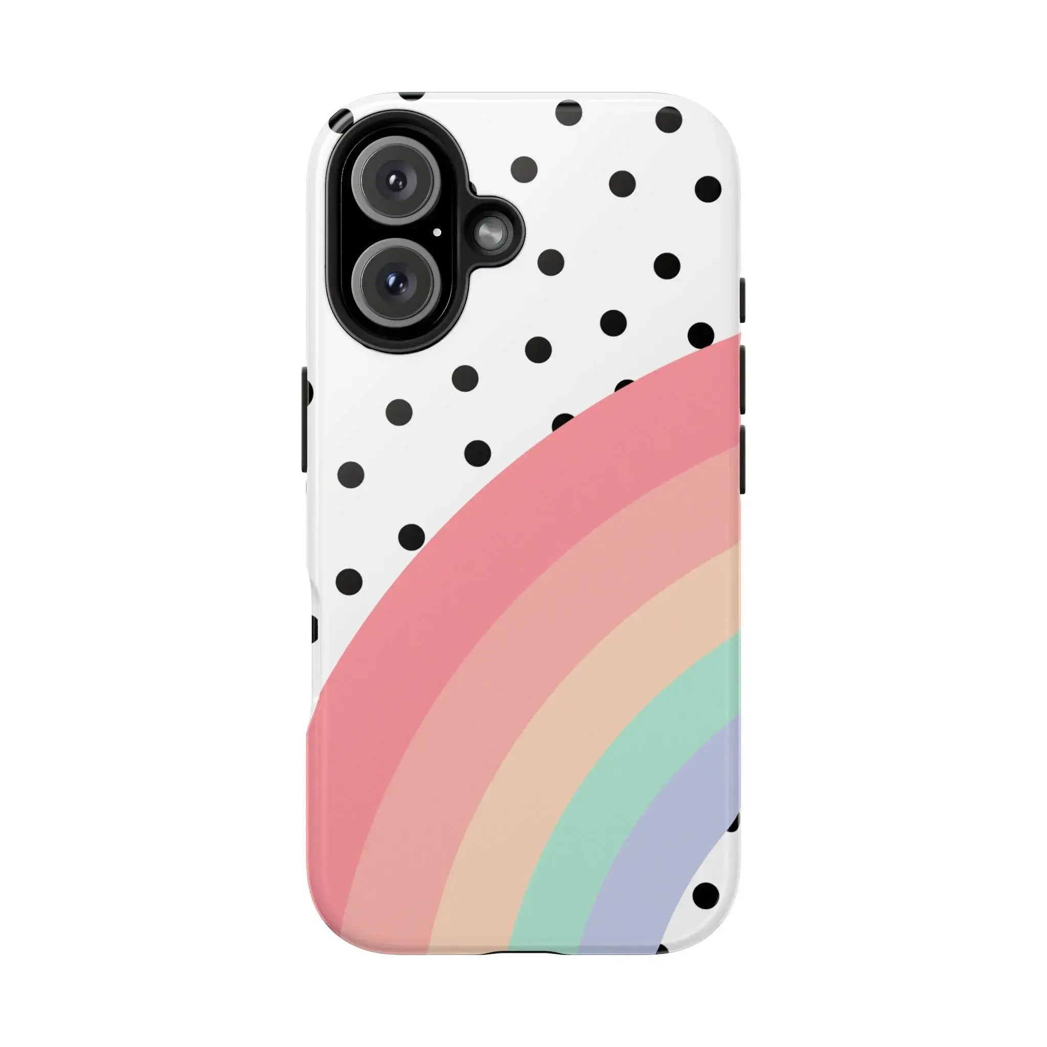 Polka Dot Rainbow Phone Case (Apple & Android) - Pink Sweetheart