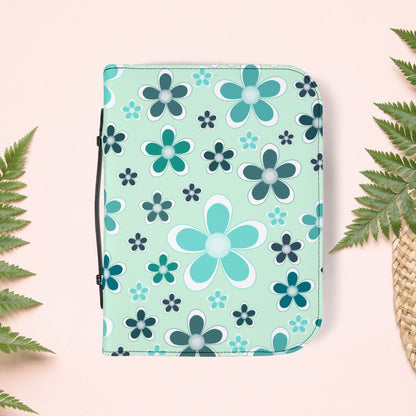 Aqua Mint Floral Book Cover