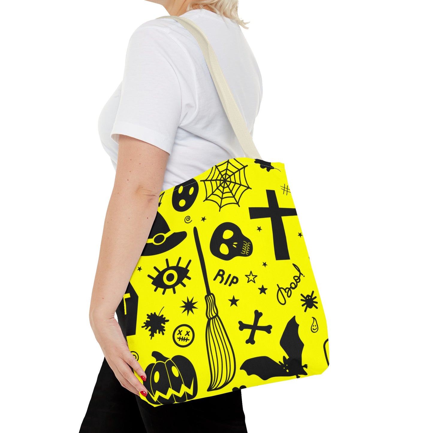 Spooky Neon Halloween Tote Bag