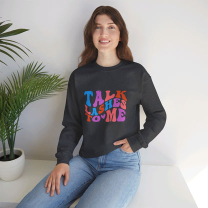 Talk Lashes to Me Unisex Heavy Blend™ Crewneck Sweatshirt