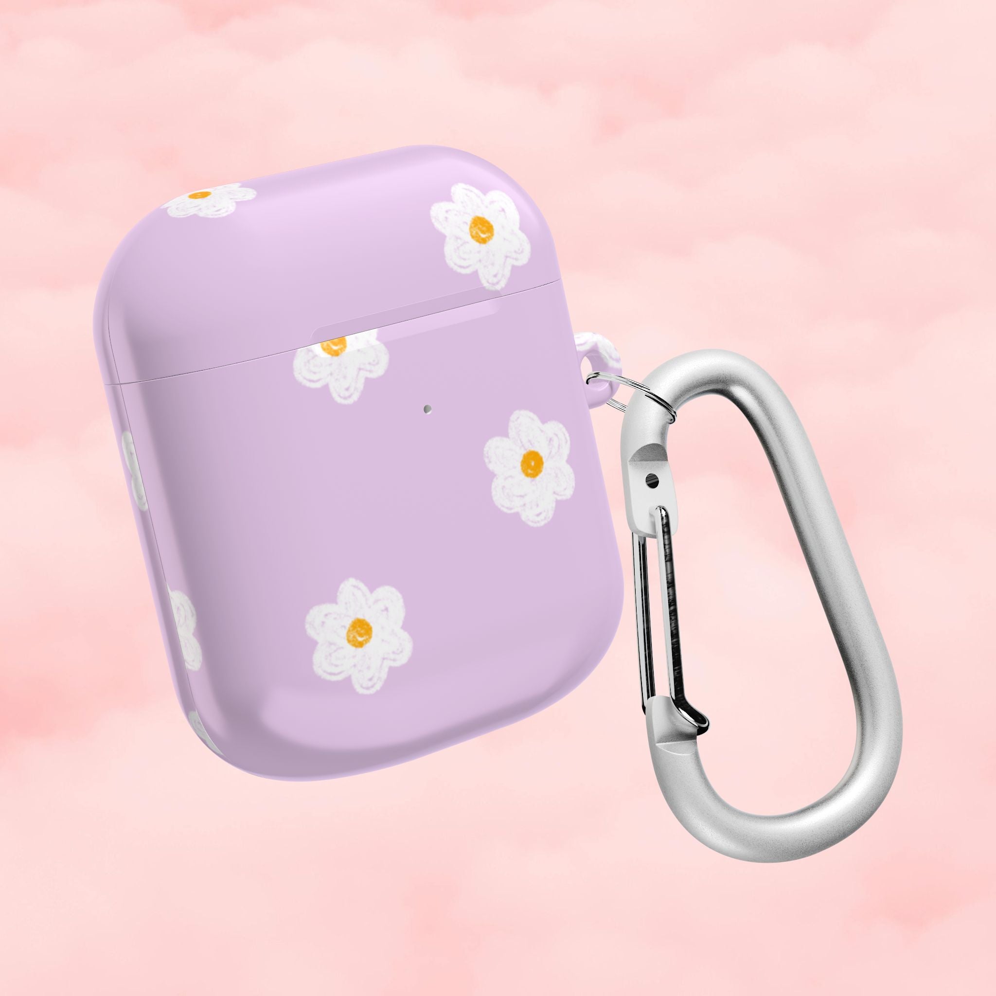 Purple Daisy Floral AirPod Case