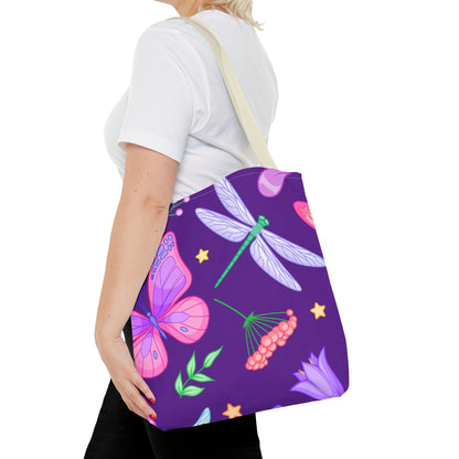 Purple Butterfly Forest Tote Bag