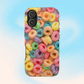 Morning Cereal Loops Phone Case (Apple & Android) - Pink Sweetheart