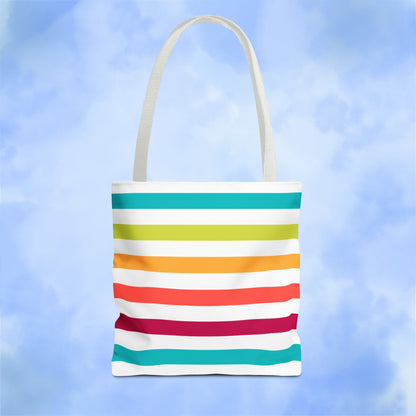 Colorful Candy Lines Tote Bag