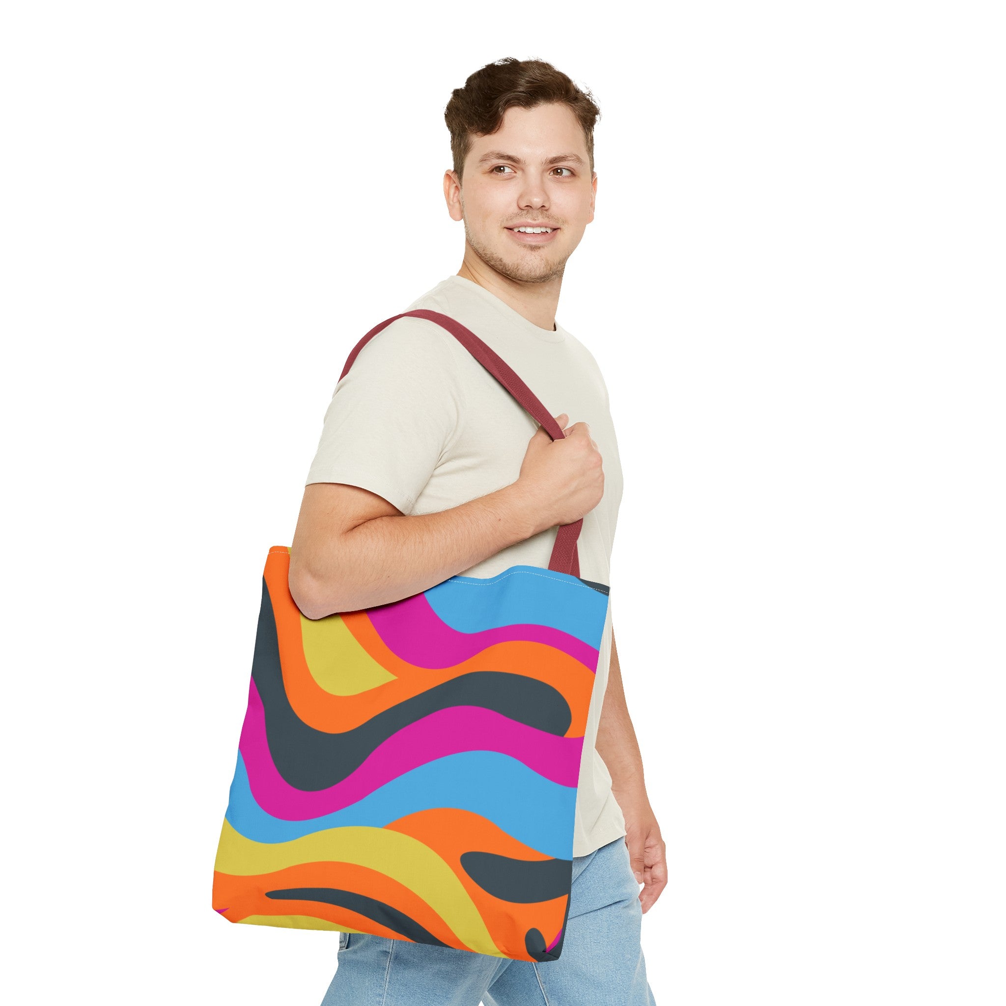 Funky Groove Swirl Tote Bag