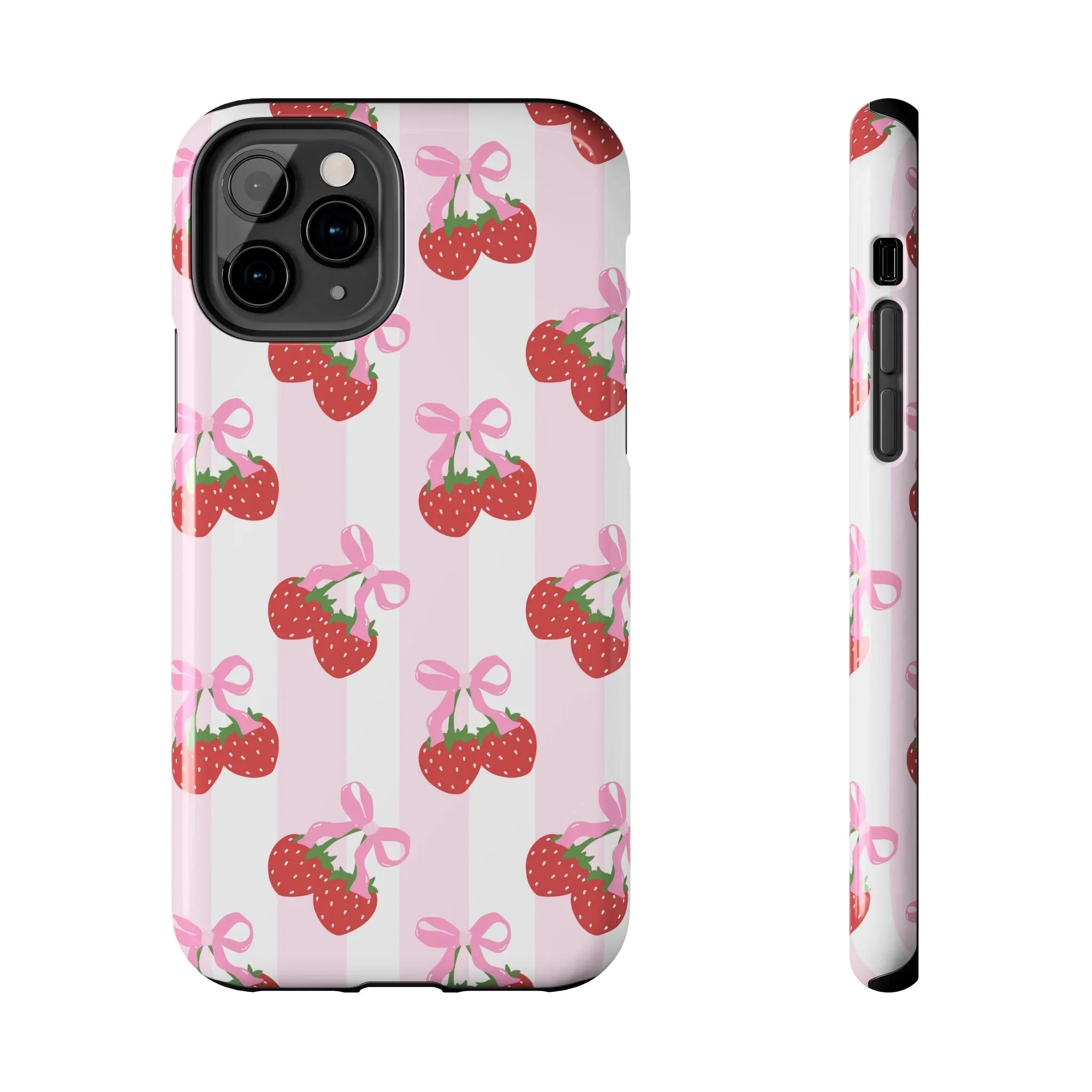 Strawberry Cherries Phone Case (Apple & Android) - Pink Sweetheart