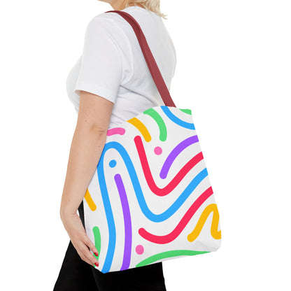 Colorful Doodle Swirl Tote Bag