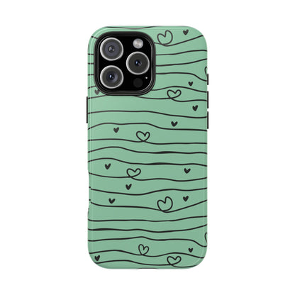 Scribble Love Hearts Phone Case