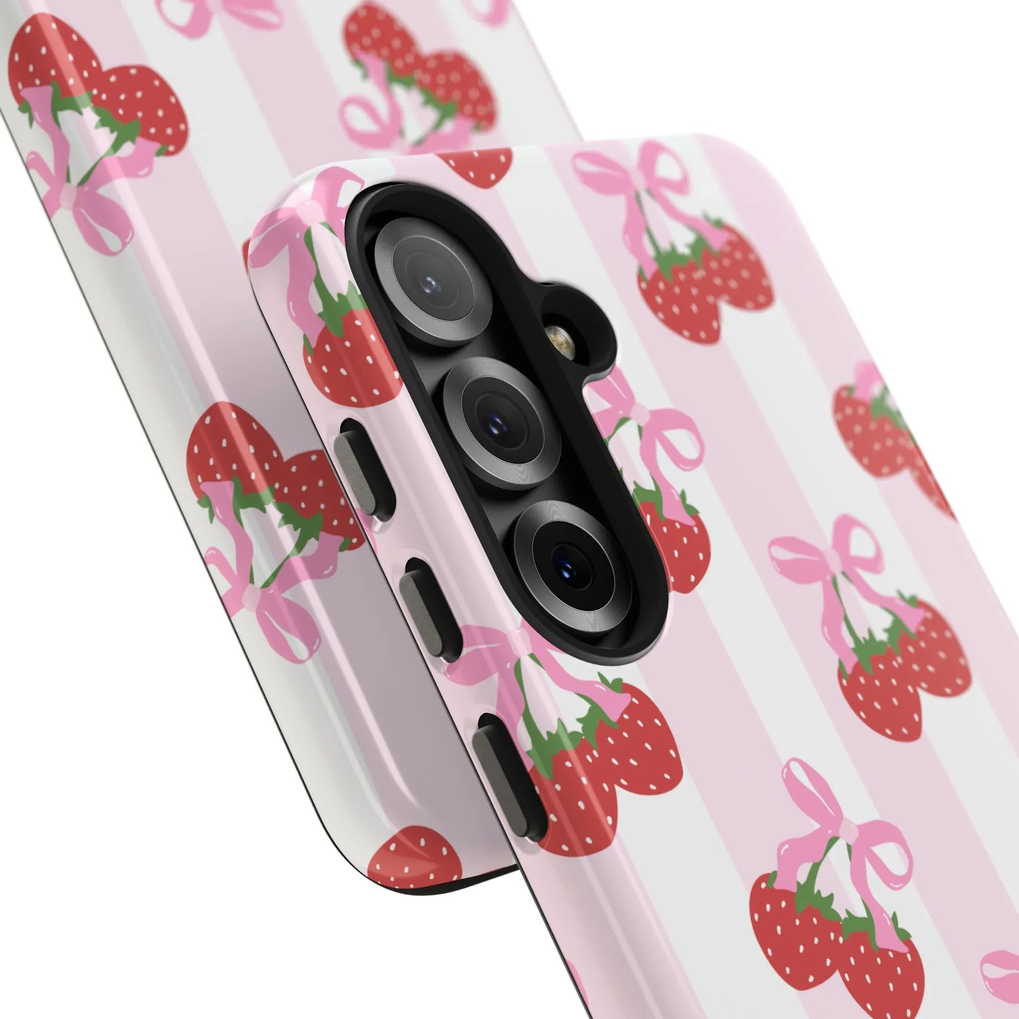 Strawberry Cherries Phone Case (Apple & Android) - Pink Sweetheart