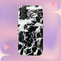 Black & White Shattered Phone Case (Apple & Android) - Pink Sweetheart