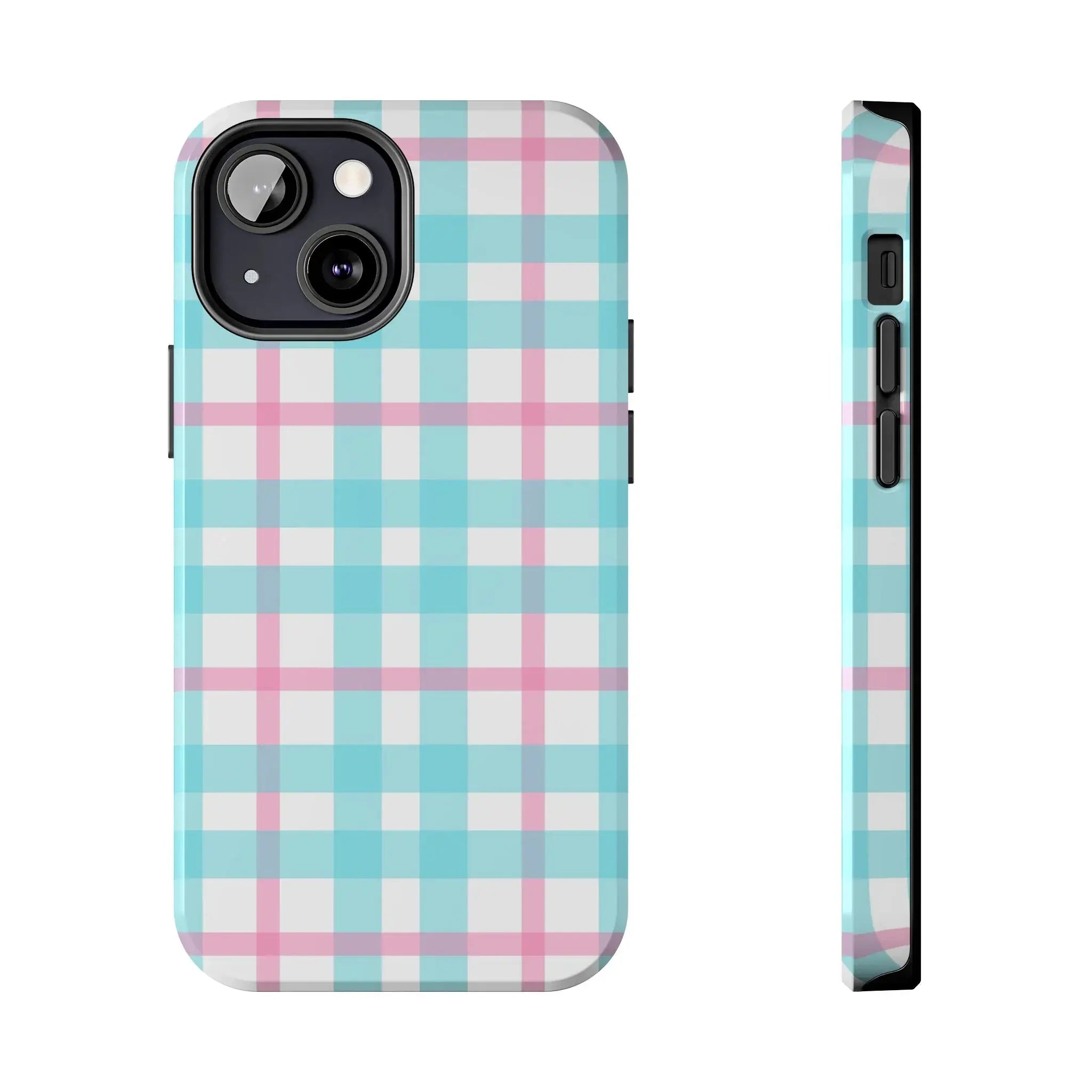 Pastel Gingham Phone Case (Apple & Android) - Pink Sweetheart