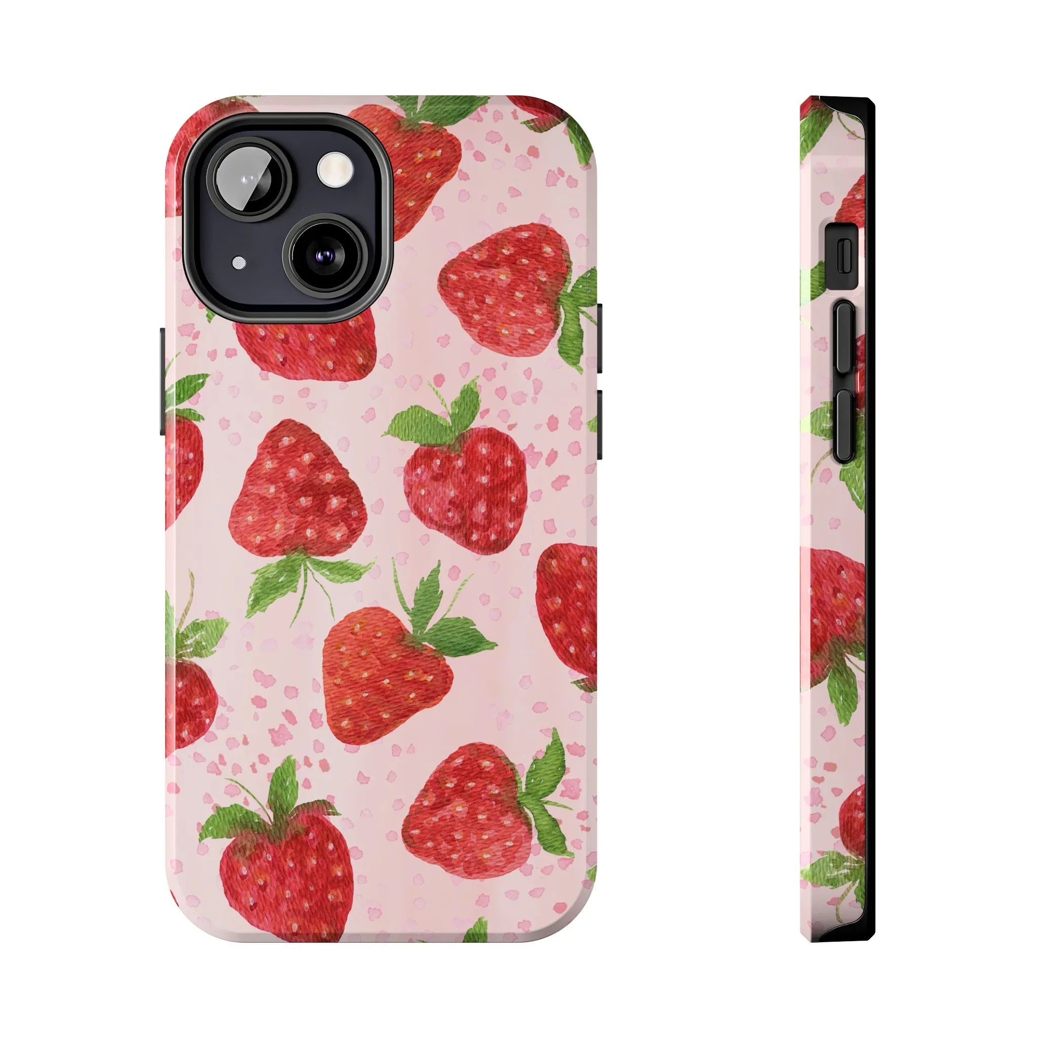 Cute Strawberries Phone Case (Apple & Android) - Pink Sweetheart