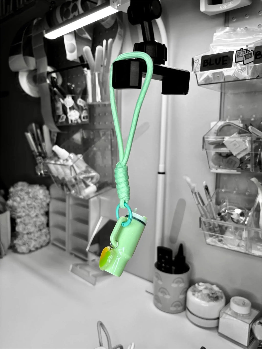 Glitter Tumbler Trinket Keychain