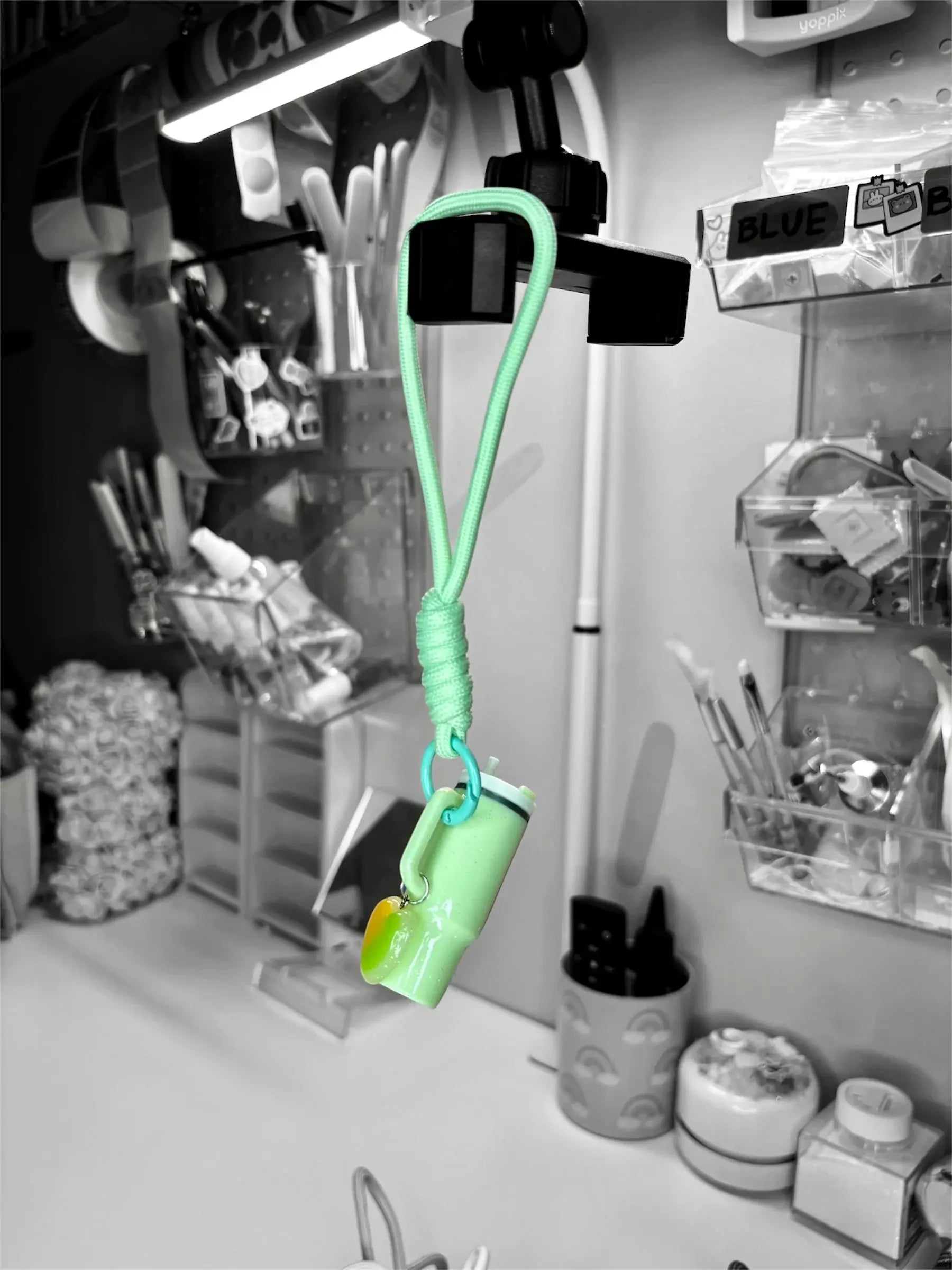 Glitter Tumbler Trinket Keychain