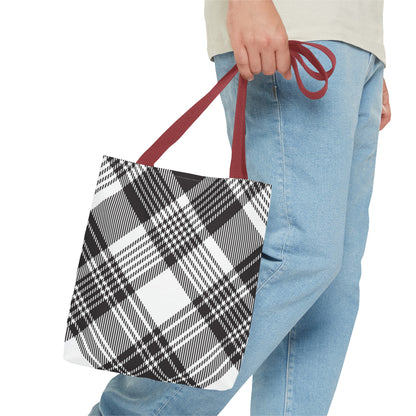 Black Check Tote Bag